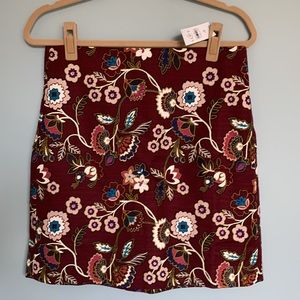 NWT Loft Floral Skirt size 4